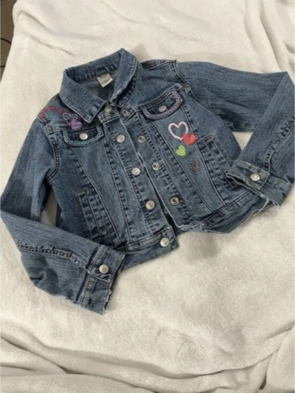 The Origial Arizona Jean Company Girl Denim Jacket Size 6X Pre Own